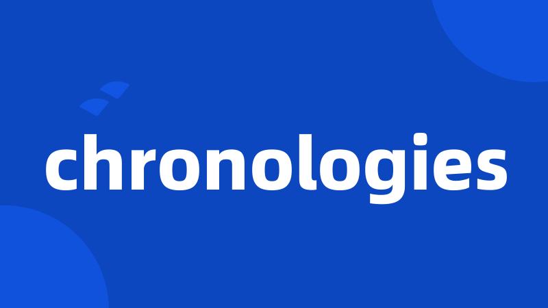 chronologies