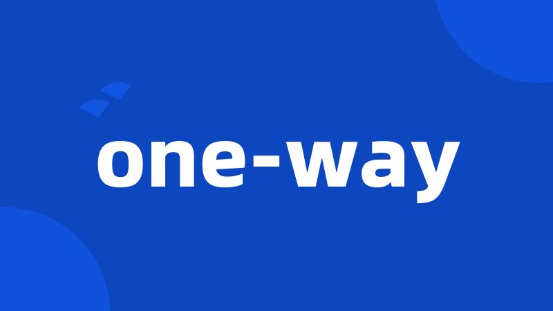 one-way