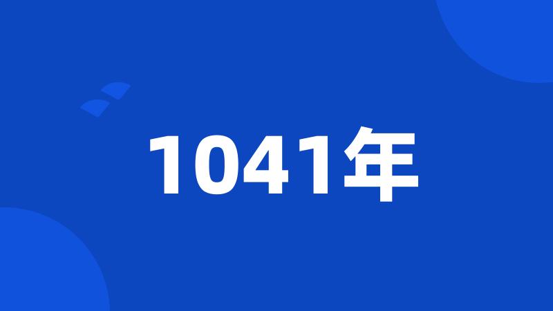 1041年