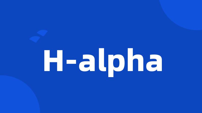 H-alpha