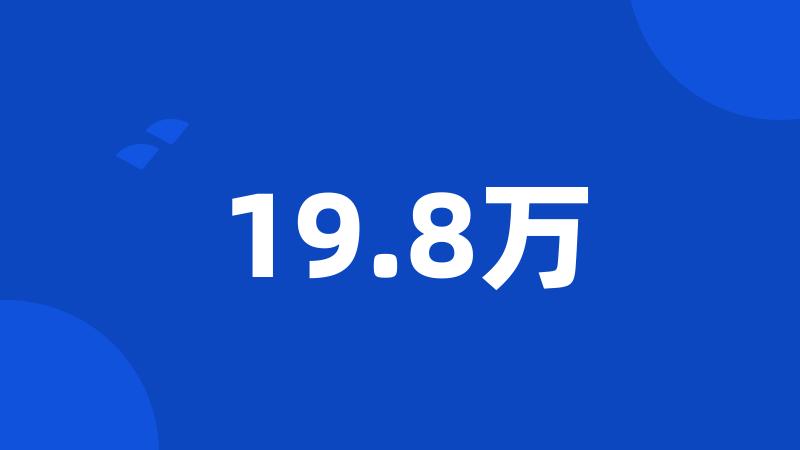 19.8万