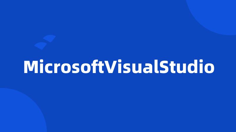 MicrosoftVisualStudio