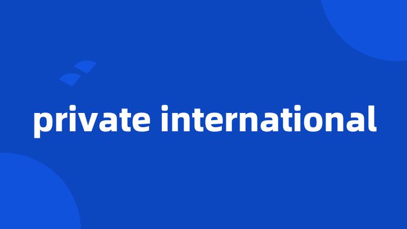 private international