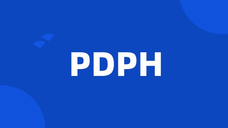 PDPH