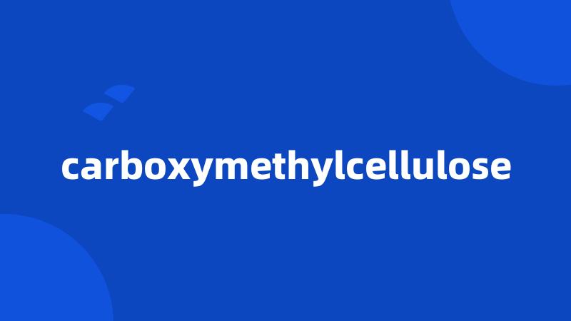 carboxymethylcellulose