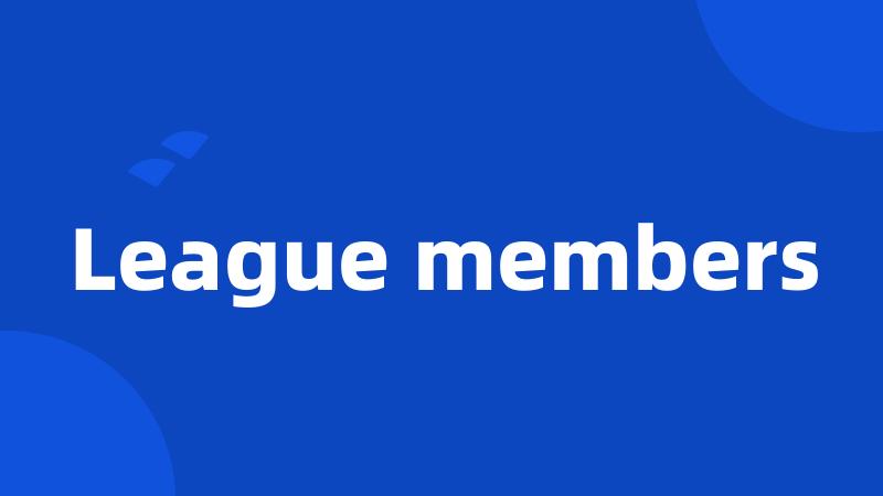 League members