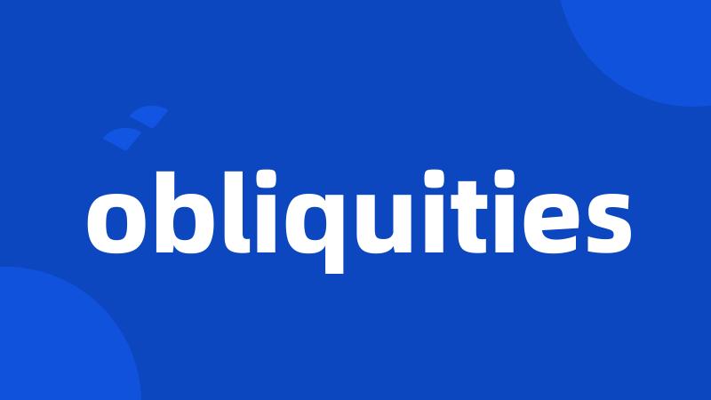 obliquities