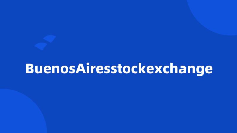 BuenosAiresstockexchange