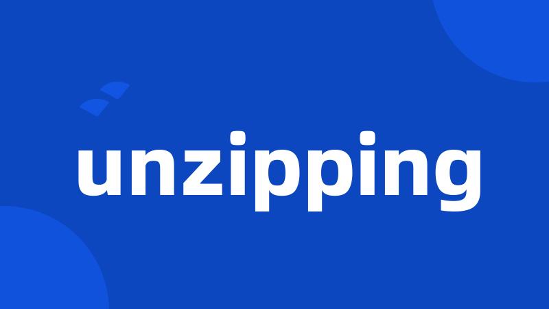 unzipping