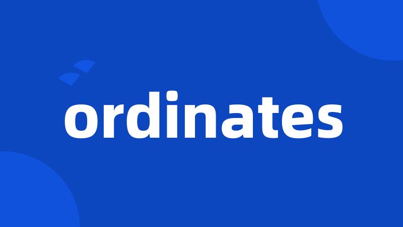 ordinates