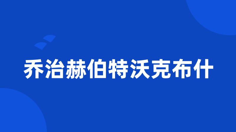 乔治赫伯特沃克布什