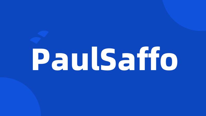 PaulSaffo