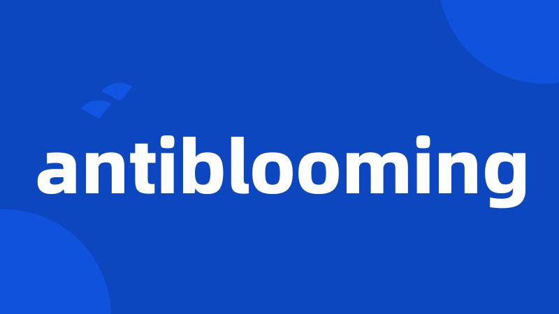 antiblooming