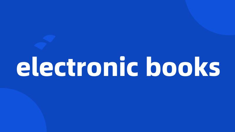 electronic books