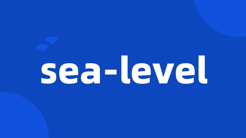 sea-level