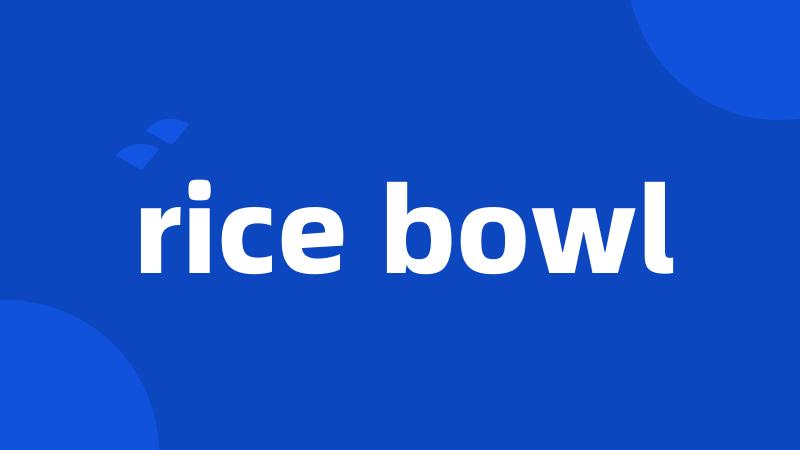 rice bowl