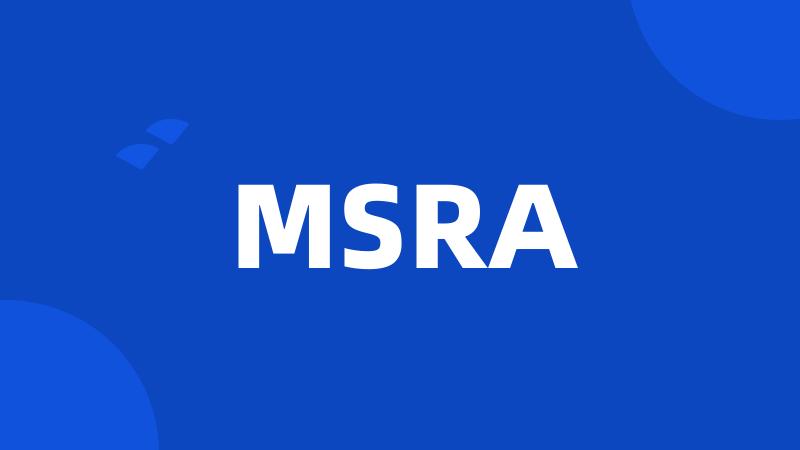 MSRA