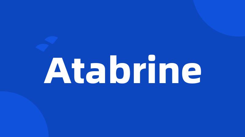 Atabrine