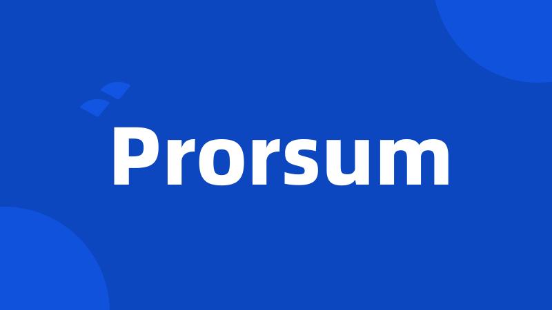 Prorsum