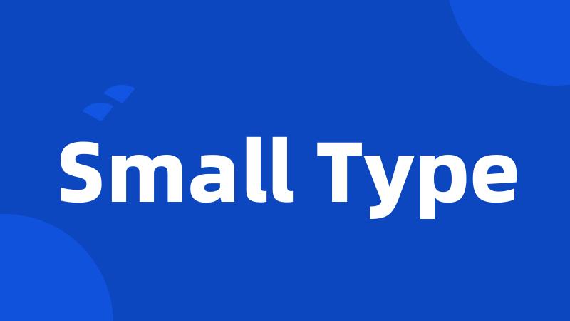 Small Type