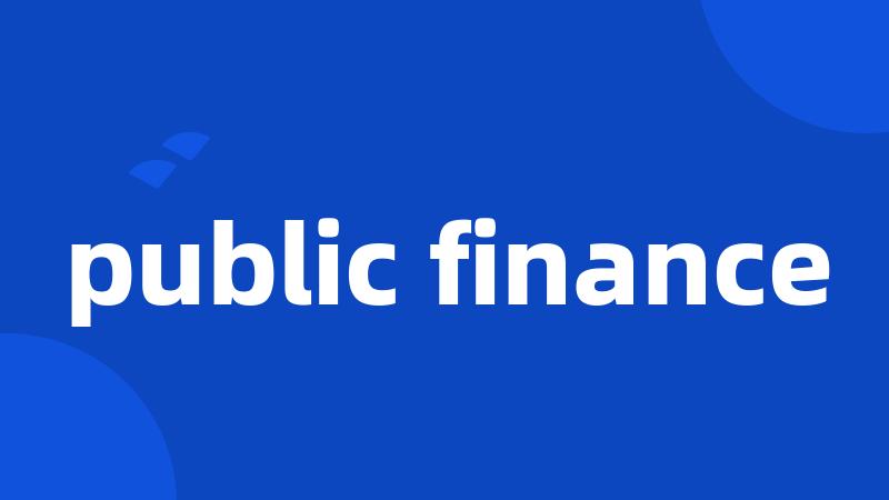 public finance