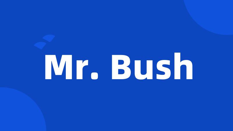 Mr. Bush