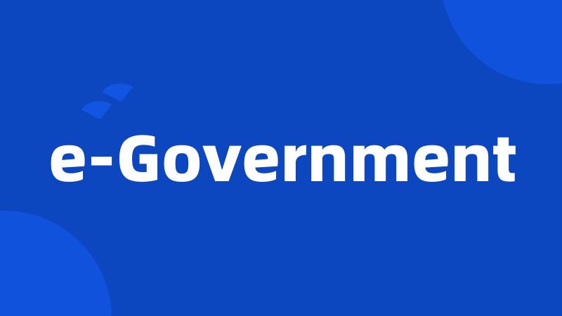 e-Government