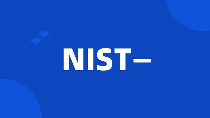 NIST—