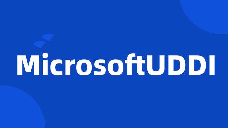 MicrosoftUDDI