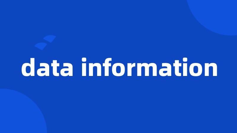 data information