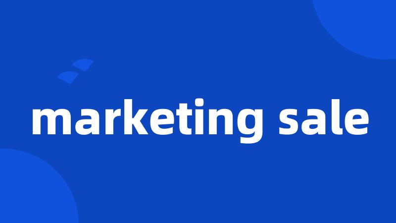 marketing sale