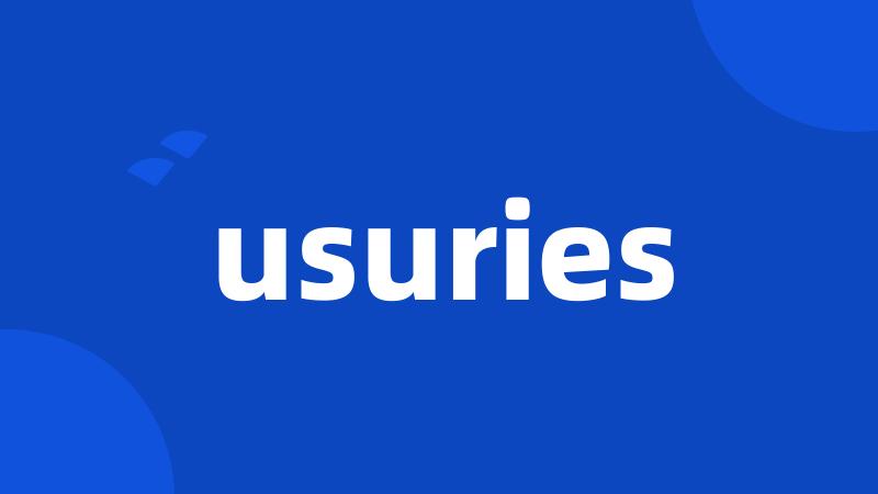 usuries