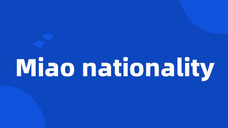 Miao nationality