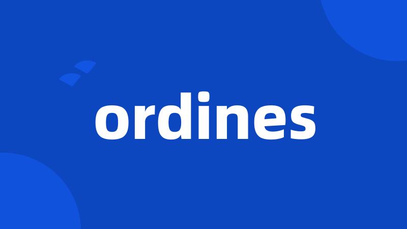 ordines