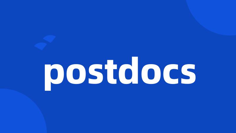 postdocs