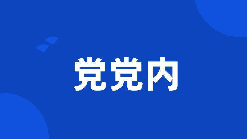 党党内