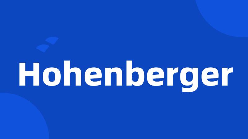 Hohenberger