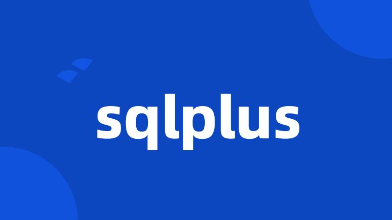 sqlplus