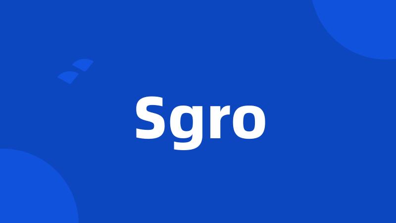 Sgro