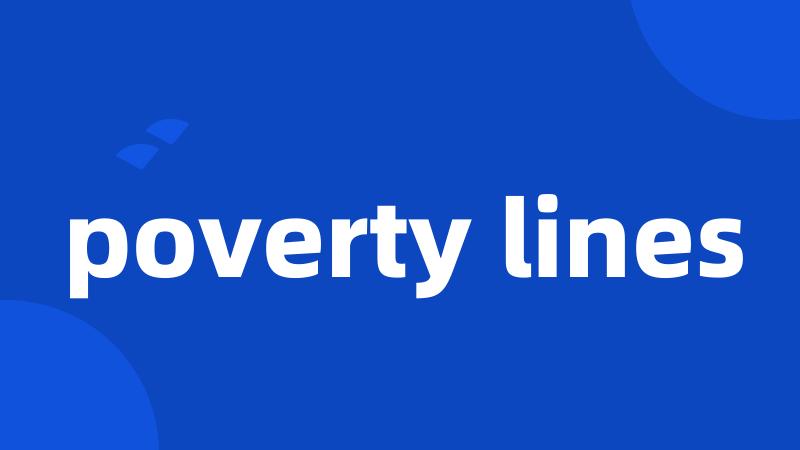 poverty lines