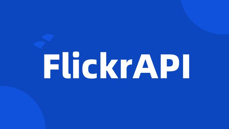 FlickrAPI