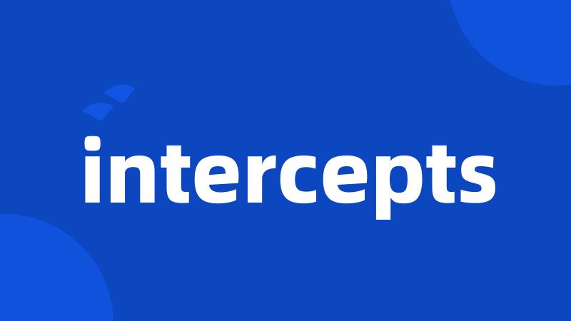 intercepts