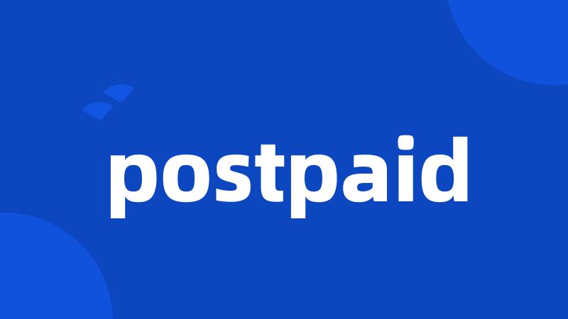 postpaid