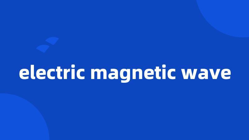 electric magnetic wave