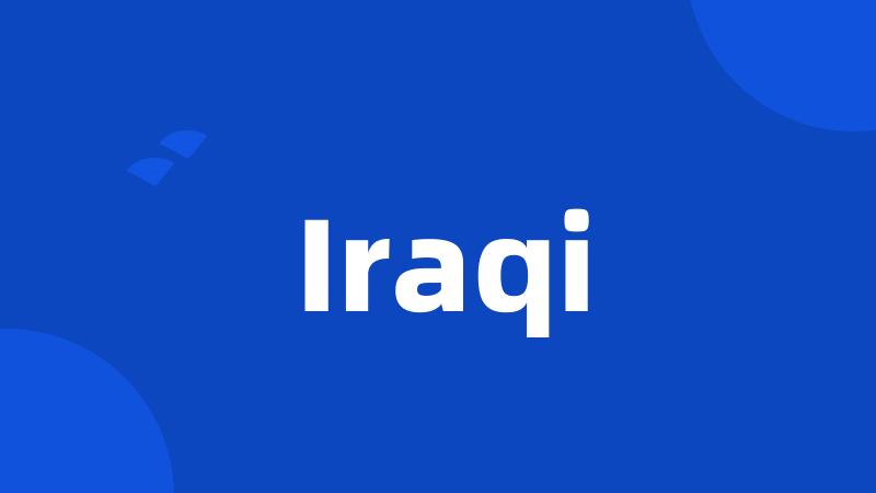 Iraqi