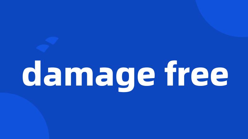 damage free