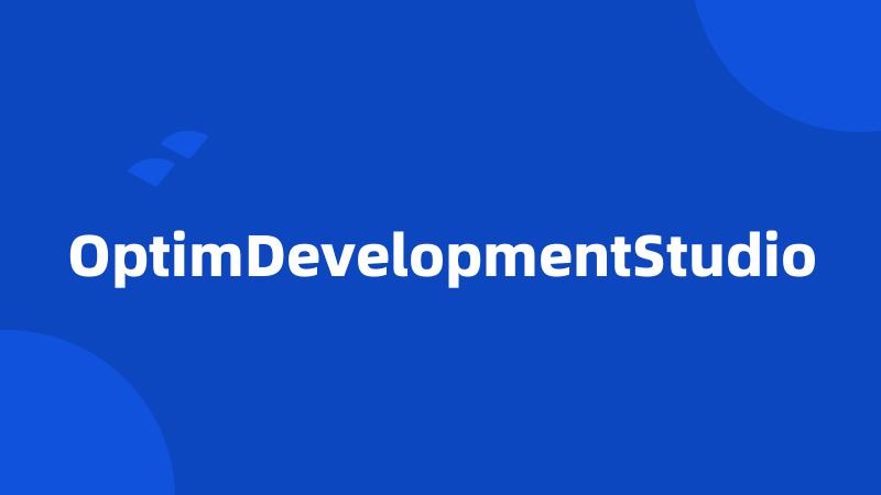 OptimDevelopmentStudio