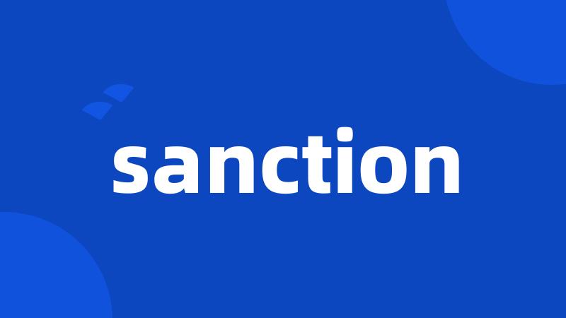 sanction