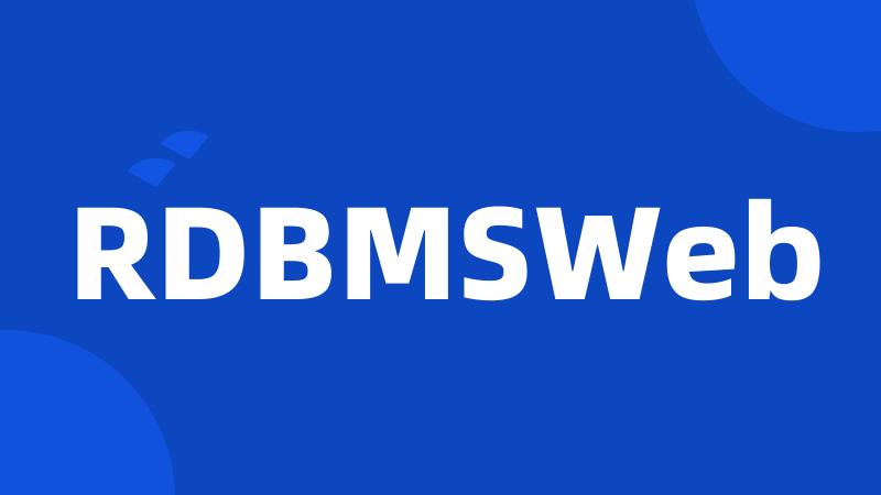 RDBMSWeb