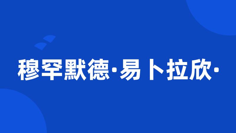 穆罕默德·易卜拉欣·